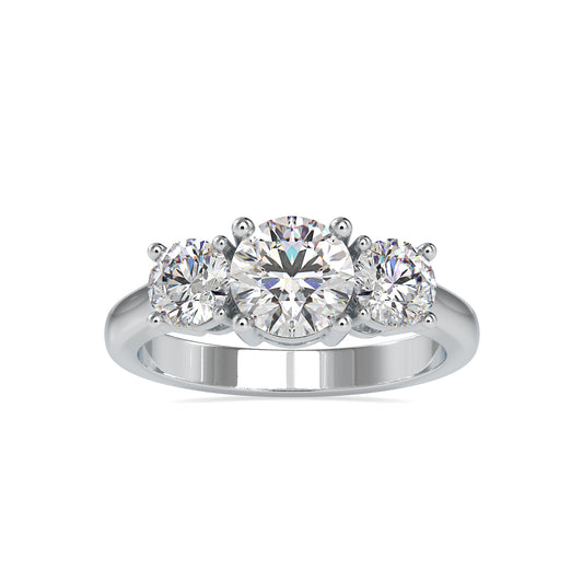 2.05CT Round Cut Diamond Engagement Ring  customdiamjewel 10KT White Gold VVS-EF