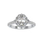 1.72CT Oval Cut Cluster Diamond Ring