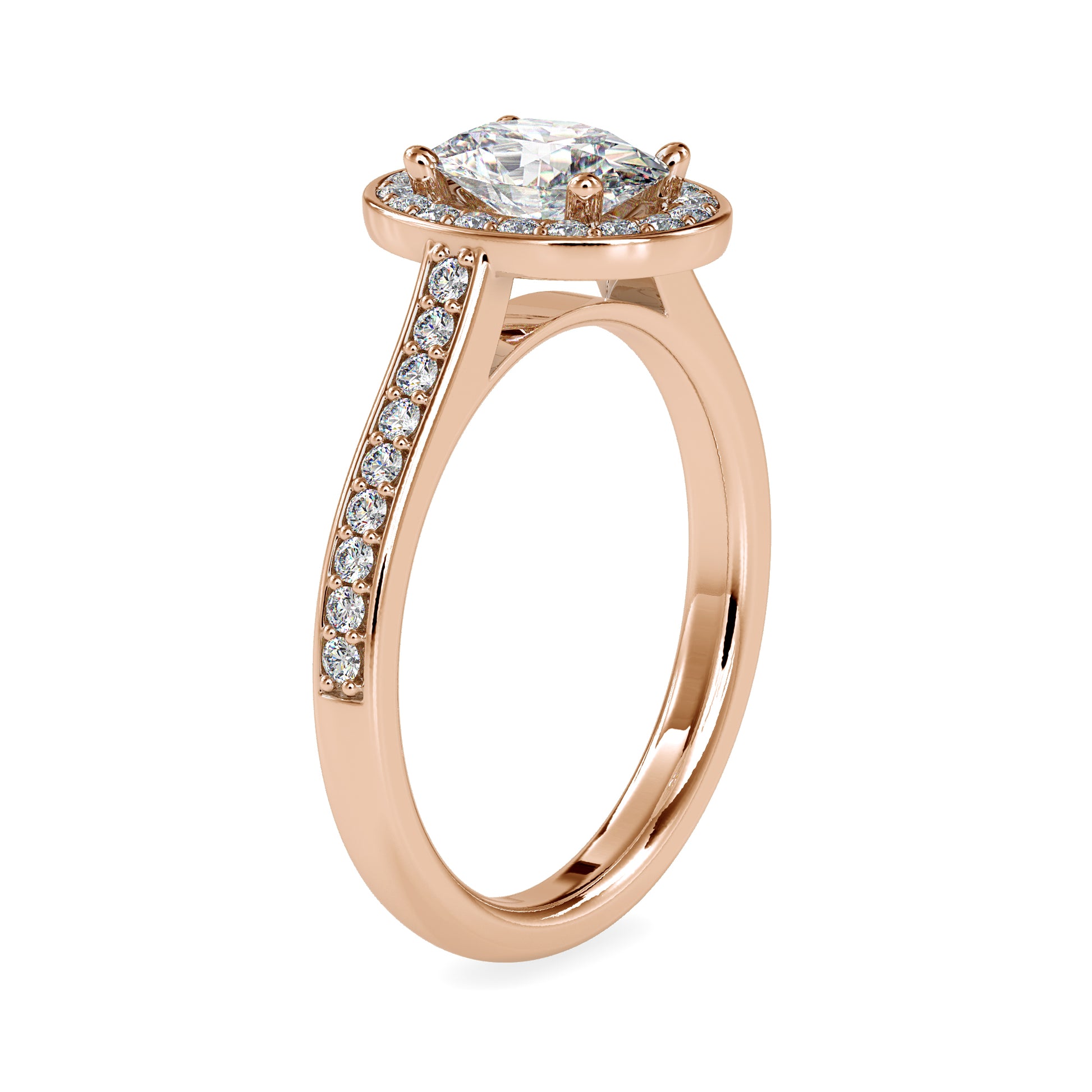 1.35CT Oval Cut Halo Diamond Ring  customdiamjewel   