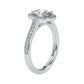1.35CT Oval Cut Halo Diamond Ring