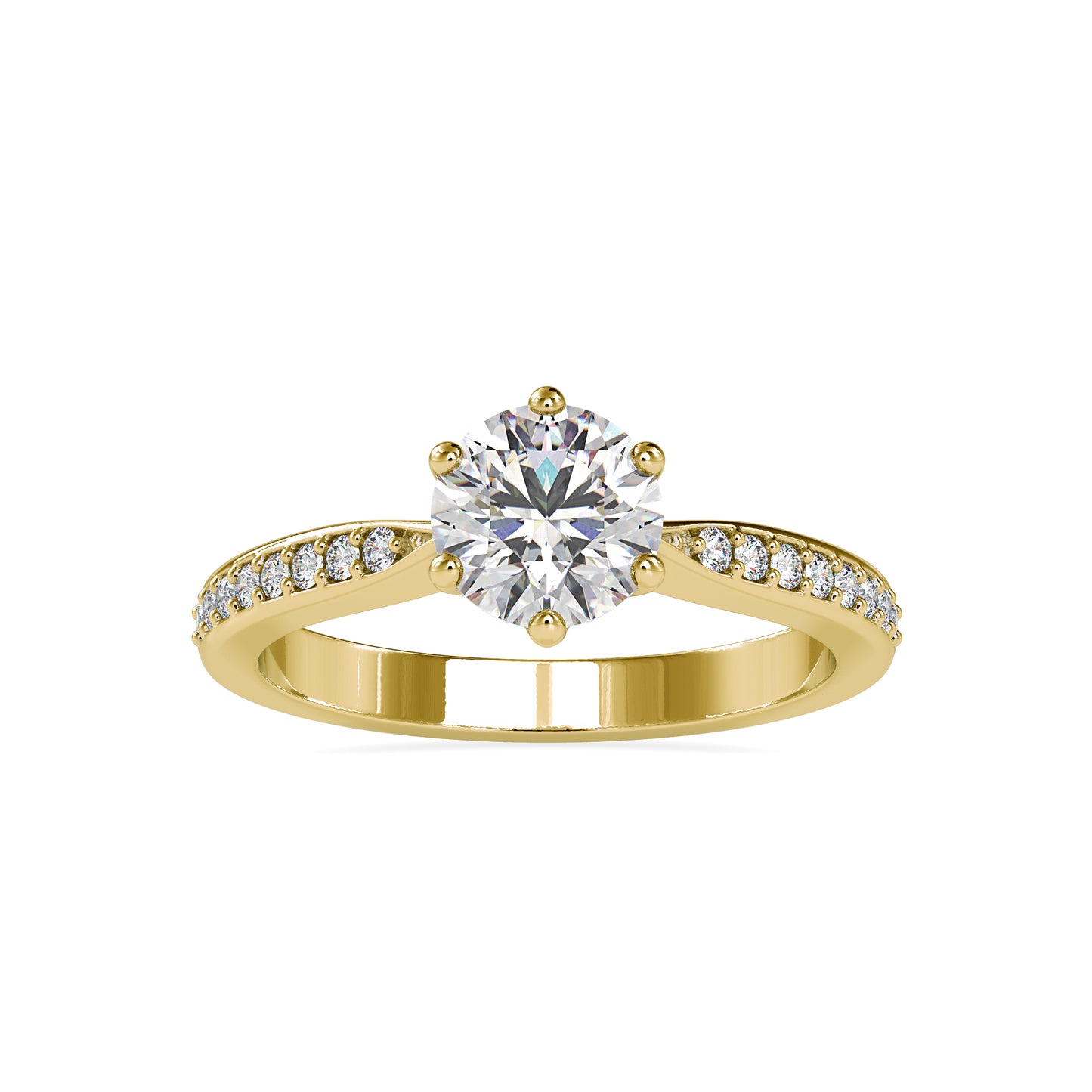Round Cut 1.28CT Diamond Engagement Ring