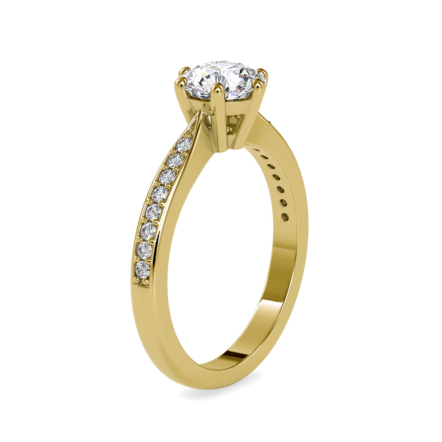 Round Cut 1.28CT Diamond Engagement Ring
