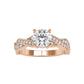 1.49CTW Round Cut Twisted Diamond Engagement Ring