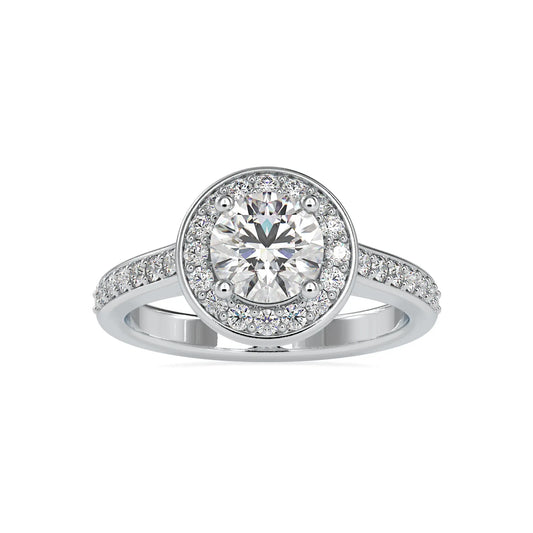 1.57CTW Round Diamond Engagement Ring  customdiamjewel 10KT White Gold VVS-EF