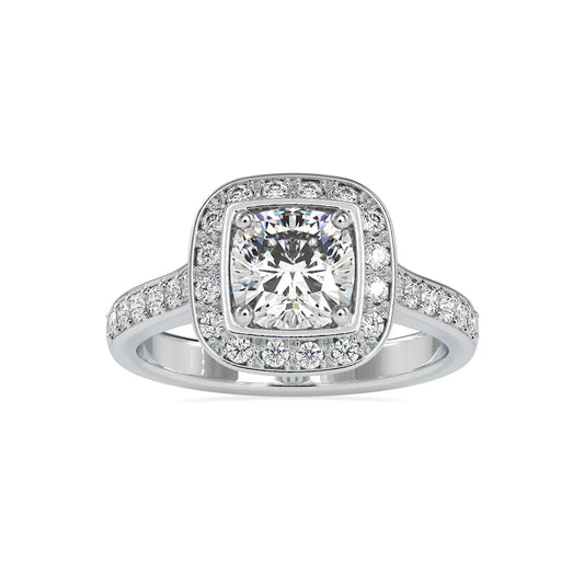 1.72CTW Cushion Cut Diamond Engagement Ring  customdiamjewel 10KT White Gold VVS-EF