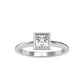 Princess Cut 0.92CT Diamond Bezel Setting Ring