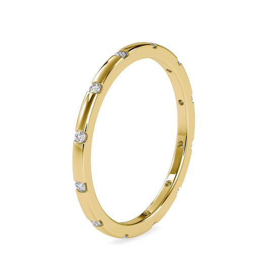 Full Eternity Diamond 0.09CT Wedding Band  customdiamjewel 10KT Yellow Gold VVS-EF