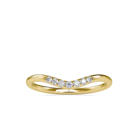 0.10CT Round Cut Diamond Wedding Band  customdiamjewel 10KT Yellow Gold VVS-EF