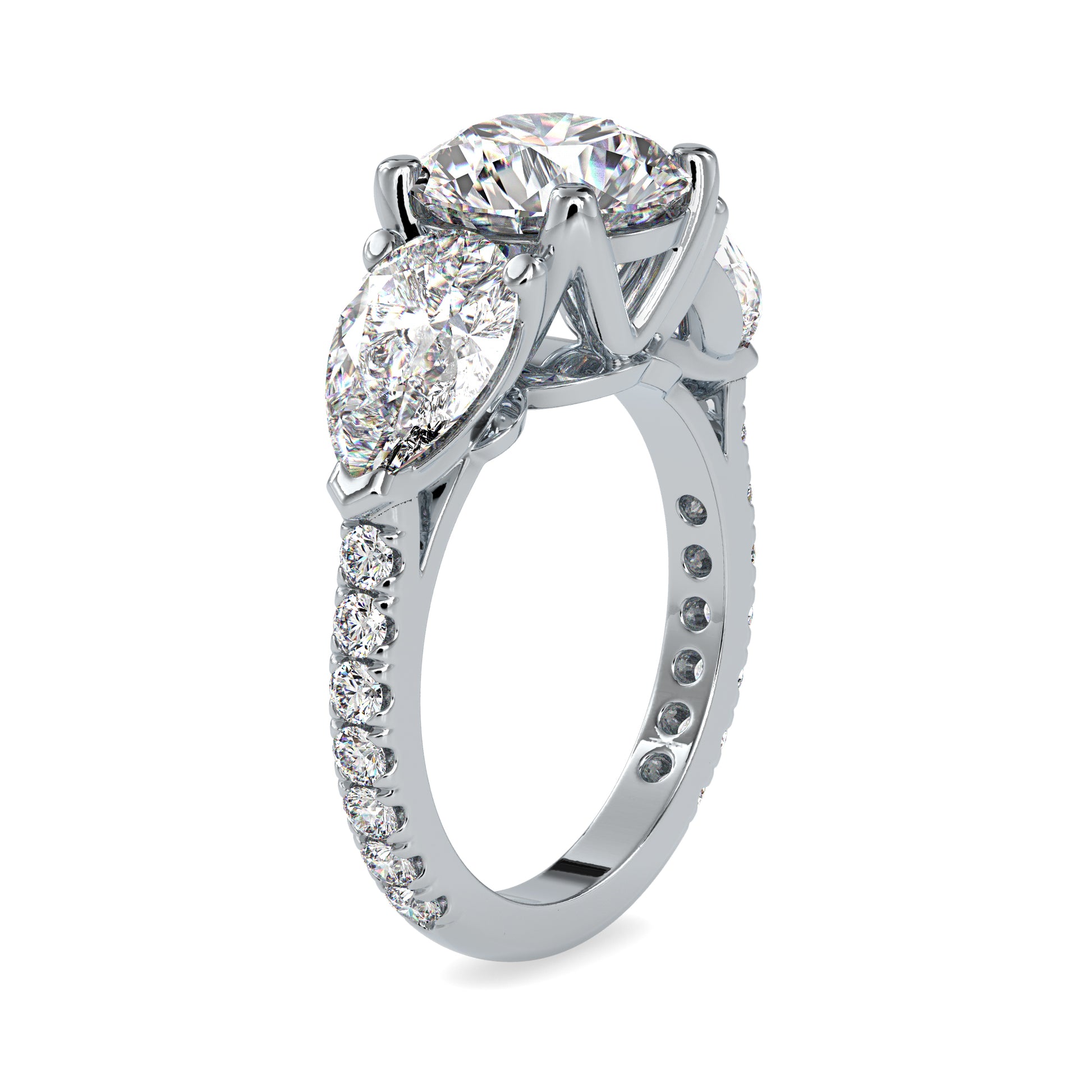 5.84CTW Round Diamond Engagement Ring  customdiamjewel   