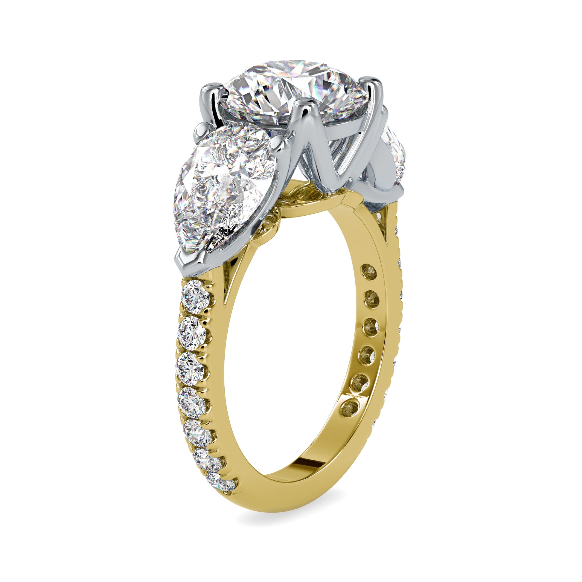 5.84CTW Round Diamond Engagement Ring  customdiamjewel   