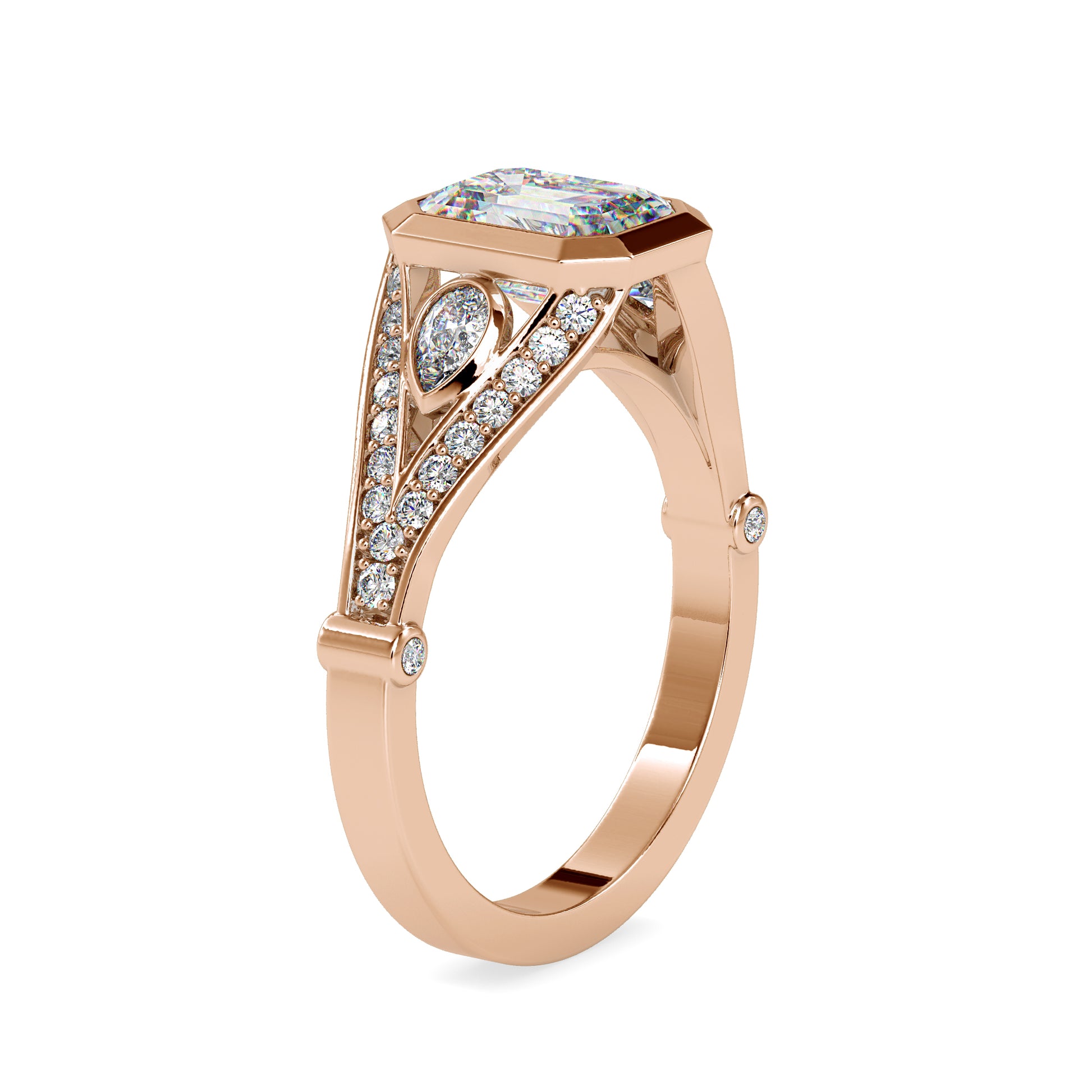 1.74CTW Emerald Cut Diamond Ring  customdiamjewel   