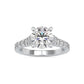 2.91CTW Round Cut Hidden Diamond Engagement Ring