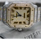 Two Tone Cartier Iced Out Luxury Hip Hop Men's Watch customdiamjewel