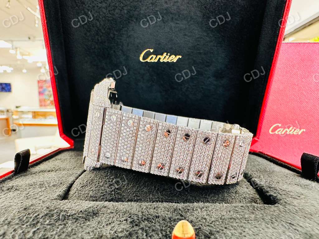 Luxury Moissanite Custom Iced Out Bust Down Men's Watch customdiamjewel