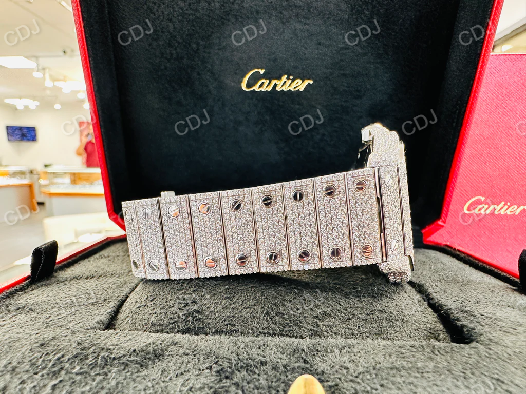 Luxury Moissanite Custom Iced Out Bust Down Men's Watch customdiamjewel