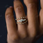 0.14 CTW Round Cut Half Eternity Natural Diamond Ring  customdiamjewel   