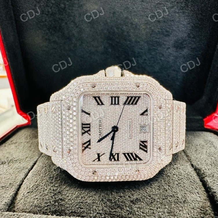 Luxury Moissanite Custom Iced Out Bust Down Men's Watch customdiamjewel