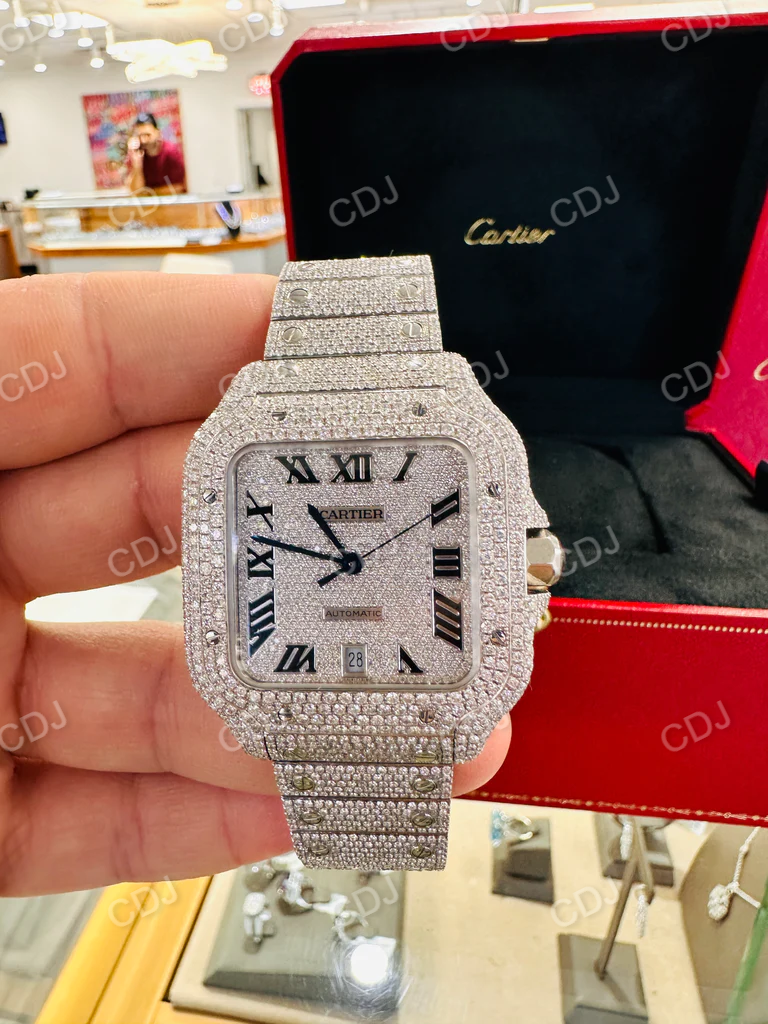 Luxury Moissanite Custom Iced Out Bust Down Men's Watch customdiamjewel