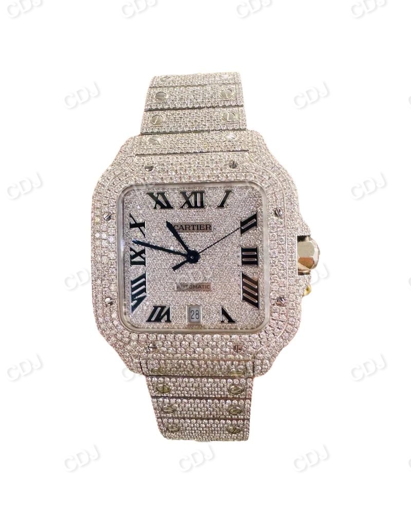 Luxury Moissanite Custom Iced Out Bust Down Men's Watch customdiamjewel