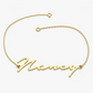 Unique Custom Name Bracelet in Yellow Gold  customdiamjewel   