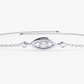 Evil Eye 14k Solid Gold Moissanite Bracelet Gift for Her  customdiamjewel Sterling Silver White Gold VVS-EF