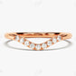 0.15CTW Curved Lab Grown Diamond Band in 14k Solid Gold  customdiamjewel 10KT Rose Gold VVS-EF