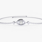 Natural Diamond Evil Eye Bracelet  customdiamjewel 10 KT Solid Gold White Gold VVS-EF