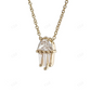 0.35ctw Half Moon Moissanite Gold Necklace