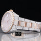 Two Tone Moissanite Hip Hop Rolex Watch customdiamjewel