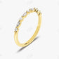 0.18CTW Marquise And Round Cut CVD Diamond Half Eternity Band