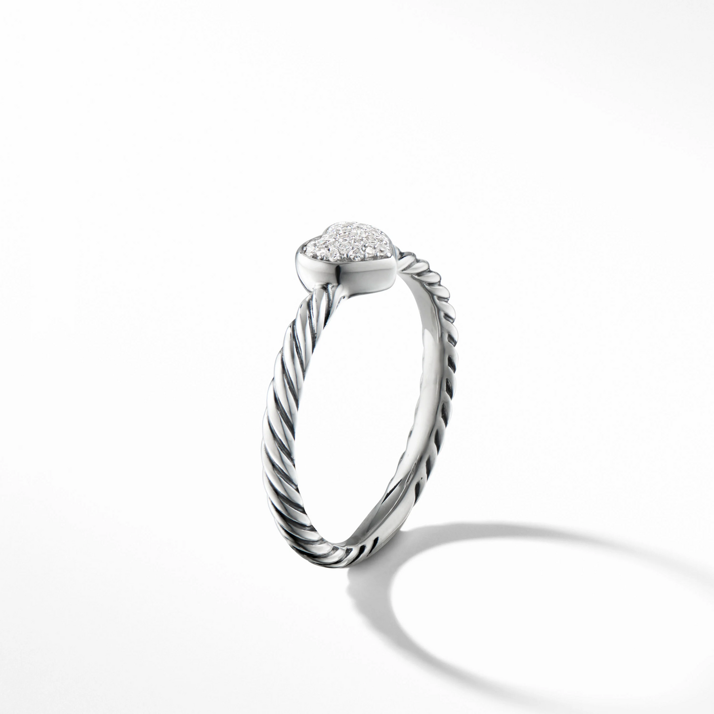 0.05CTW Natural Diamond Heart Cut Engagement Pave Ring  customdiamjewel   