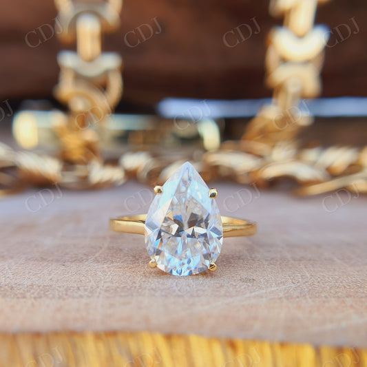 2.50CT Pear Cut Moissanite Engagement Ring  customdiamjewel   