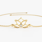 Dainty Natural Diamond Lotus Bracelet  customdiamjewel   