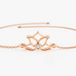 Dainty Natural Diamond Lotus Bracelet  customdiamjewel 10 KT Solid Gold Rose Gold VVS-EF