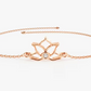 Dainty Moissanite Lotus Bracelet for Women  customdiamjewel Sterling Silver Rose Gold VVS-EF