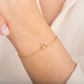Dainty Natural Diamond Lotus Bracelet  customdiamjewel   