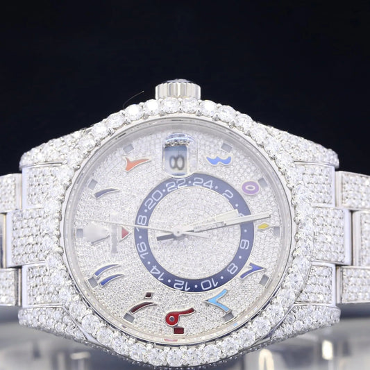 Diamond Studded Iced Out Custom Rolex Watch customdiamjewel