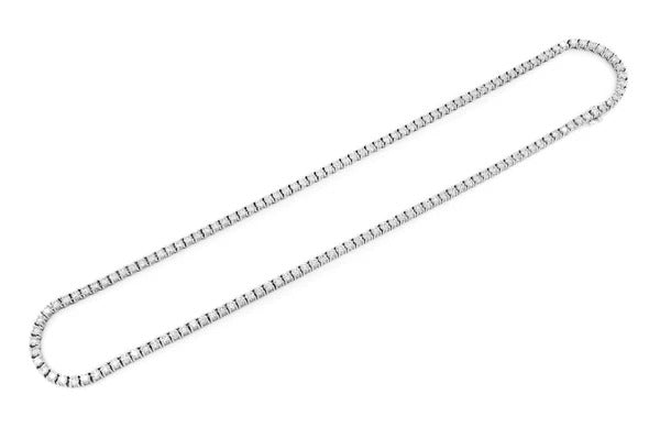 Prong Set White Diamond Tennis Necklace  customdiamjewel   