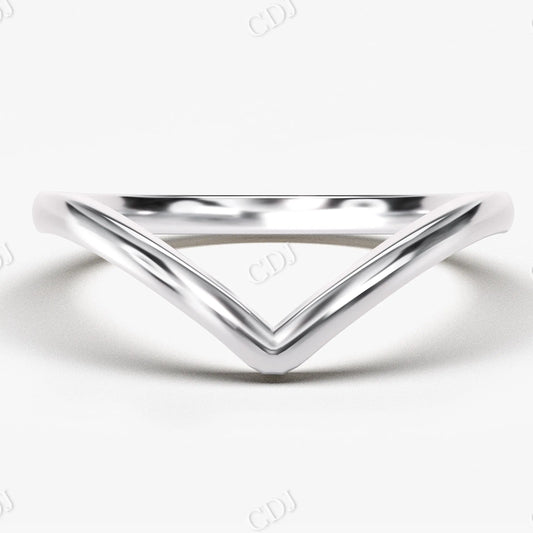 Plain Curved Matching Bridal Wedding Band  customdiamjewel 10KT White Gold VVS-EF