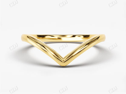 Plain Curved Matching Bridal Wedding Band  customdiamjewel 10KT Yellow Gold VVS-EF