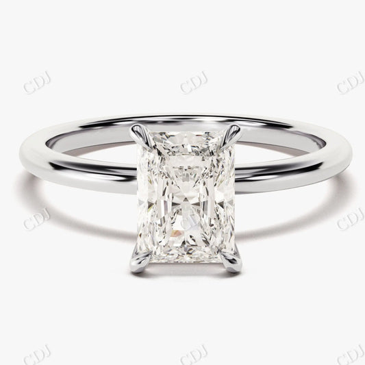 1.5 CT Radiant Cut Moissanite 4 Prong Solitaire Engagement Ring  customdiamjewel 10KT White Gold VVS-EF