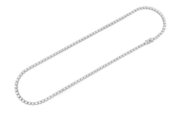 Round Diamond Hip Hop Tennis Necklace For Men  customdiamjewel   