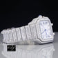 Stainless Steel Custom Diamond Cartier Watch (28CT)
