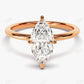 Dutch Marquise Cut Solitaire Moissanite Engagement Ring  customdiamjewel 10KT Rose Gold VVS-EF