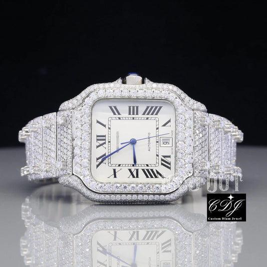 Diamond Studded Iced Out Custom Watch customdiamjewel