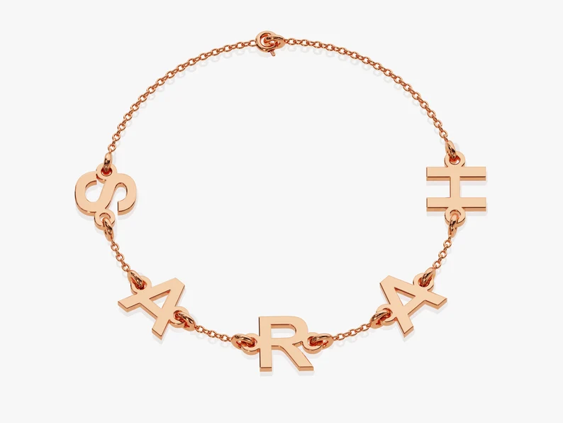 Dainty Solid Gold Bracelets for Women  customdiamjewel Sterling Silver Rose Gold VVS-EF