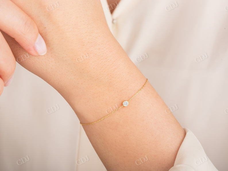 Bezel Set Diamond Bracelet for Women  customdiamjewel   