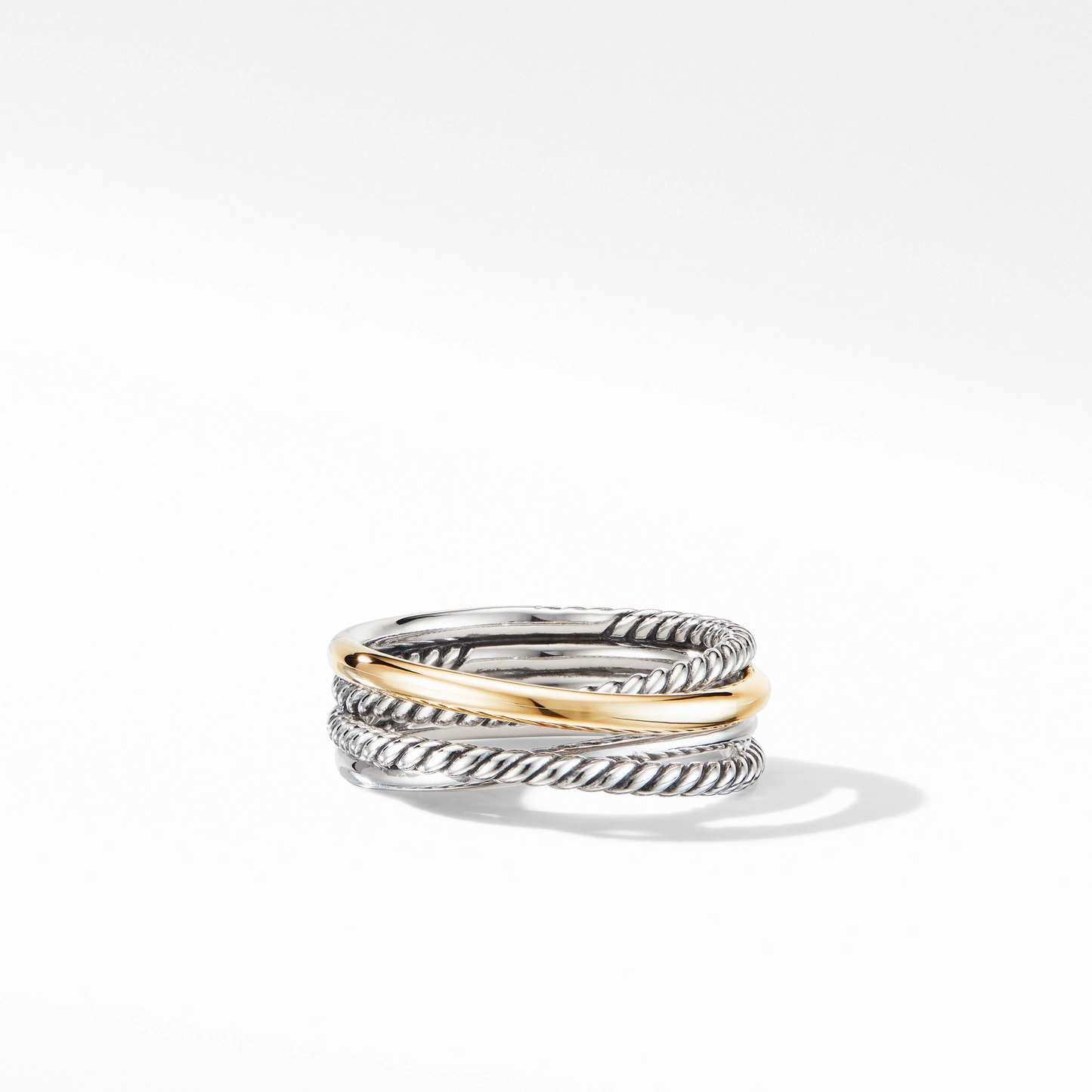 Lab Grown Crossover Thick Wedding Band Ring  customdiamjewel 10KT Yellow Gold VVS-EF
