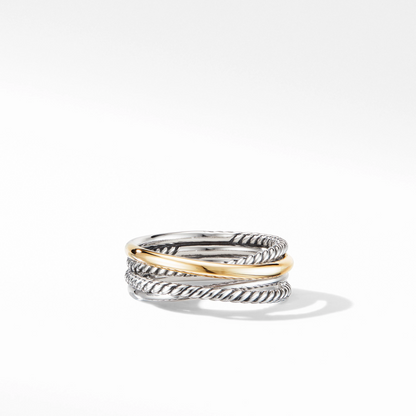 Lab Grown Crossover Thick Wedding Band Ring  customdiamjewel 10KT Yellow Gold VVS-EF