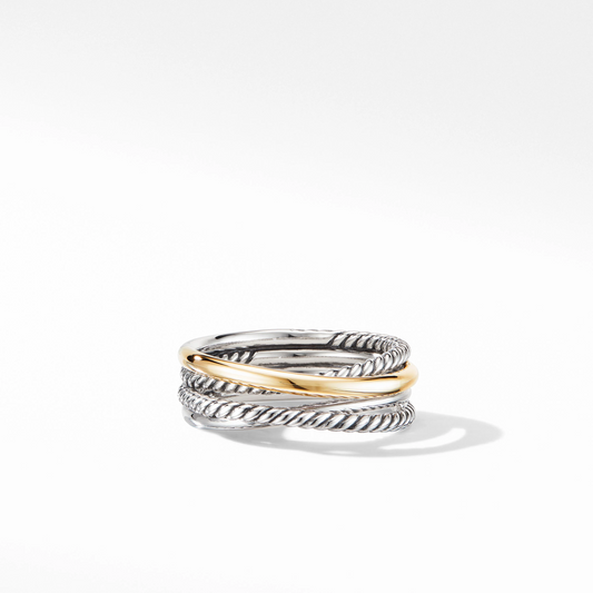 Lab Grown Crossover Thick Wedding Band Ring  customdiamjewel 10KT Yellow Gold VVS-EF